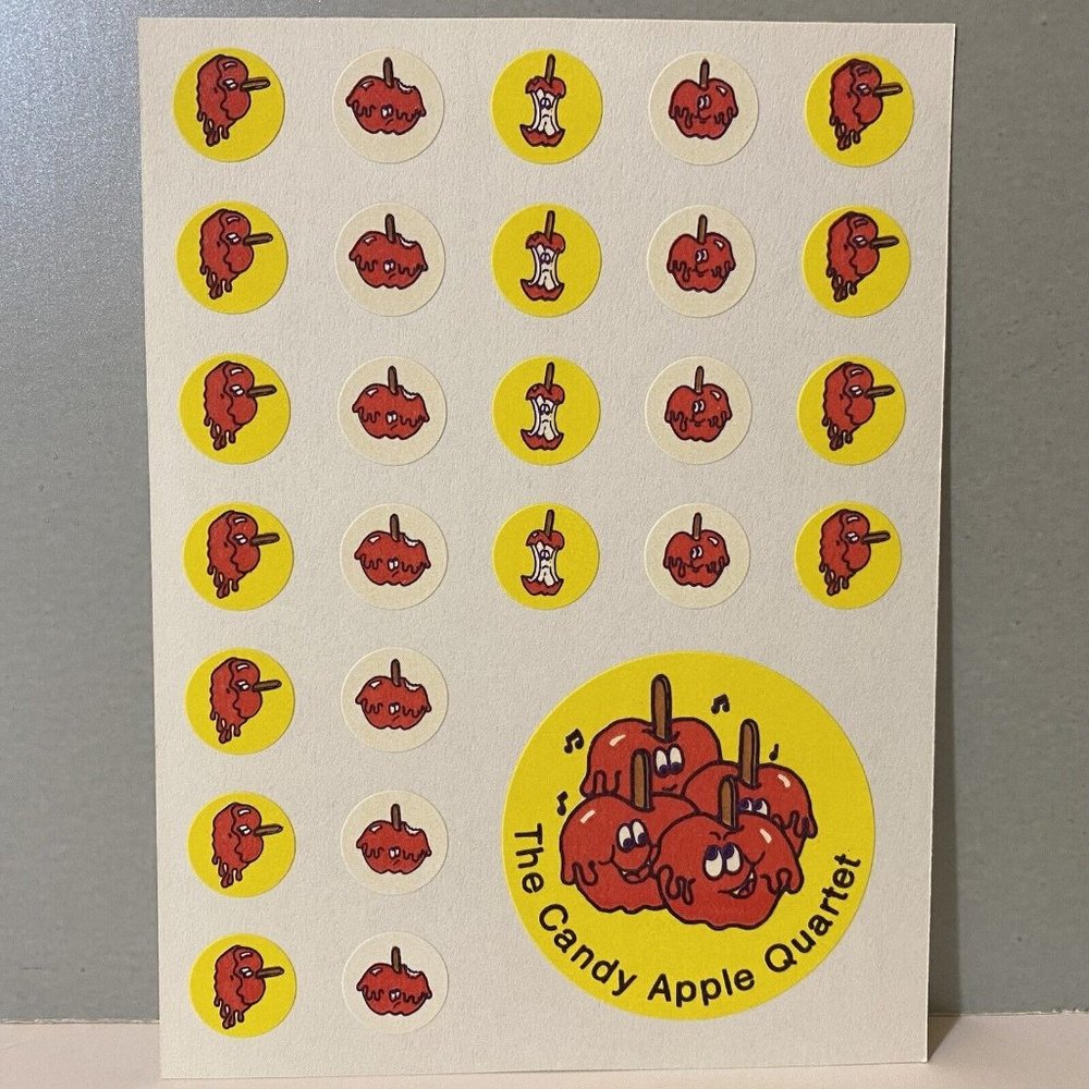 Vintage CTP Scratch ‘N Sniff Candy Apple Stickers - Matte